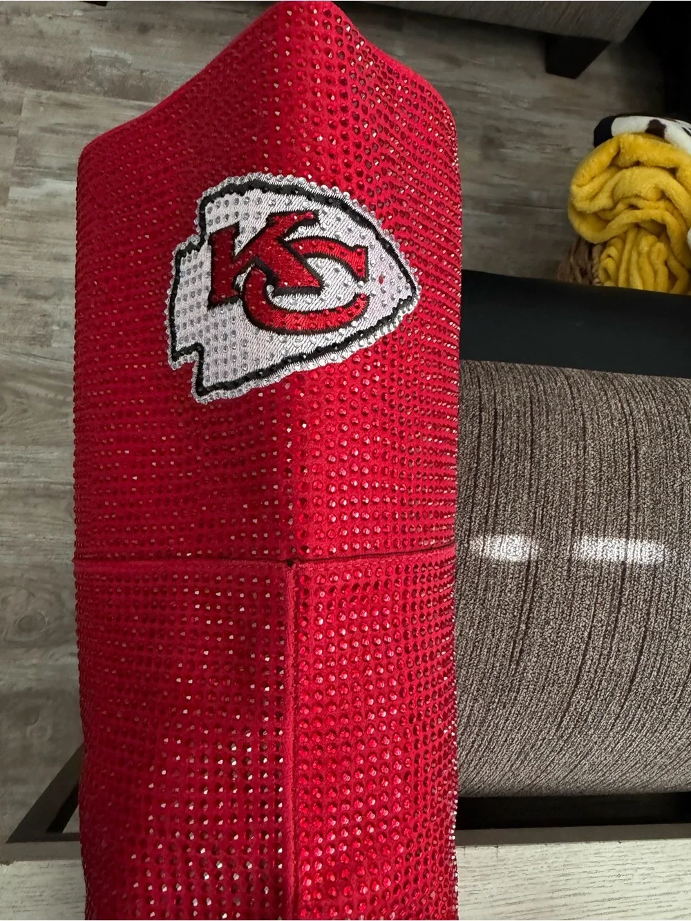 Red Kansas City Chiefs Rhinestone Knee-High Boots